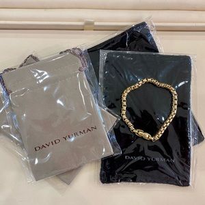 David Yurman Gold Box Chain Bracelet